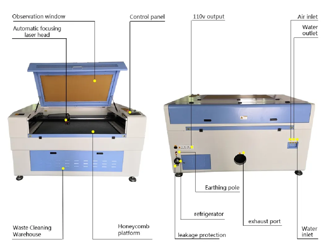 100W 130W 150W CO2 Laser Engraving Cutting Machine 1390